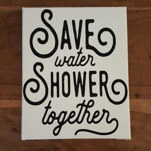 Handmade 🖤 bathroom sign